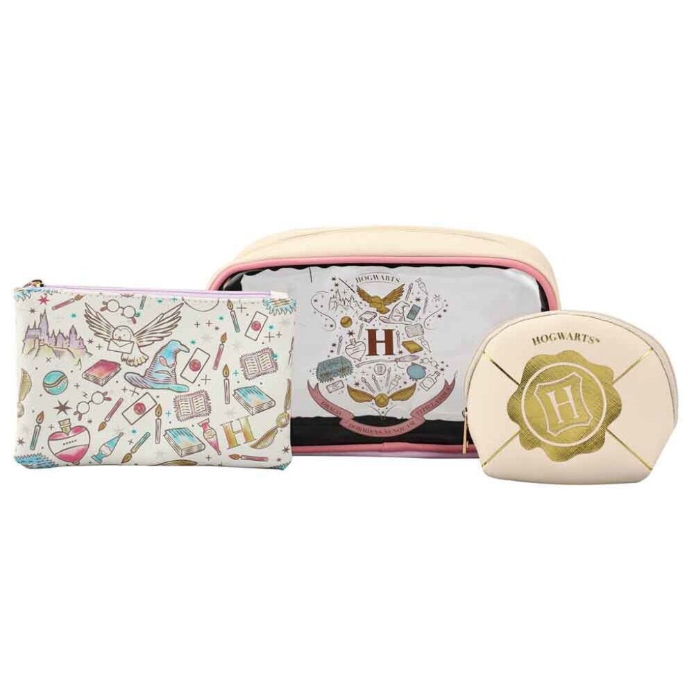 Harry Potter Hogwarts Crest 3-Piece Travel Toiletry Bags Set